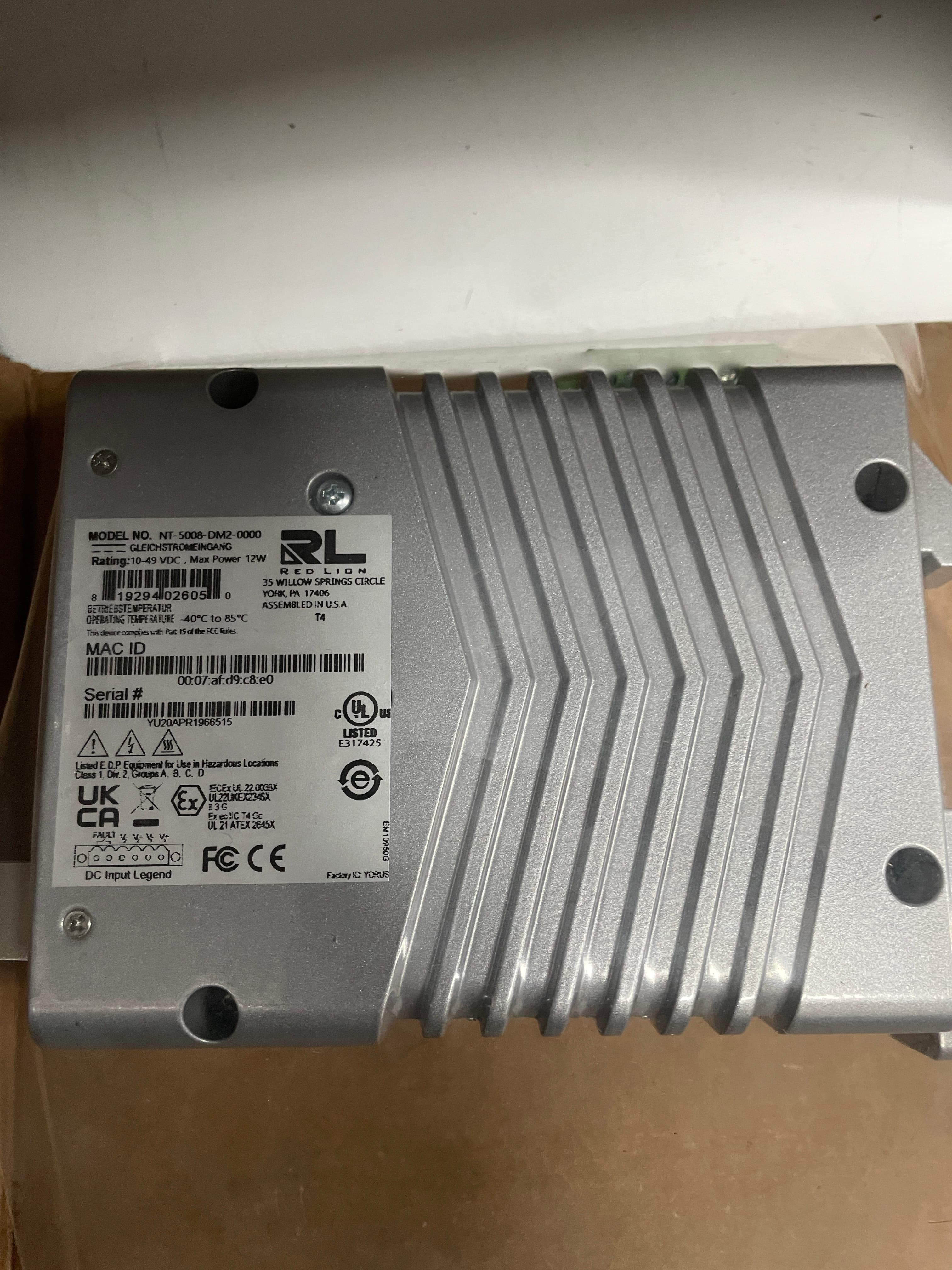 레드라이언 - [RED LION] 8 Port Gigabit Layer 2 Managed Industrial Ethernet Switch NT-5008-DM2-0000